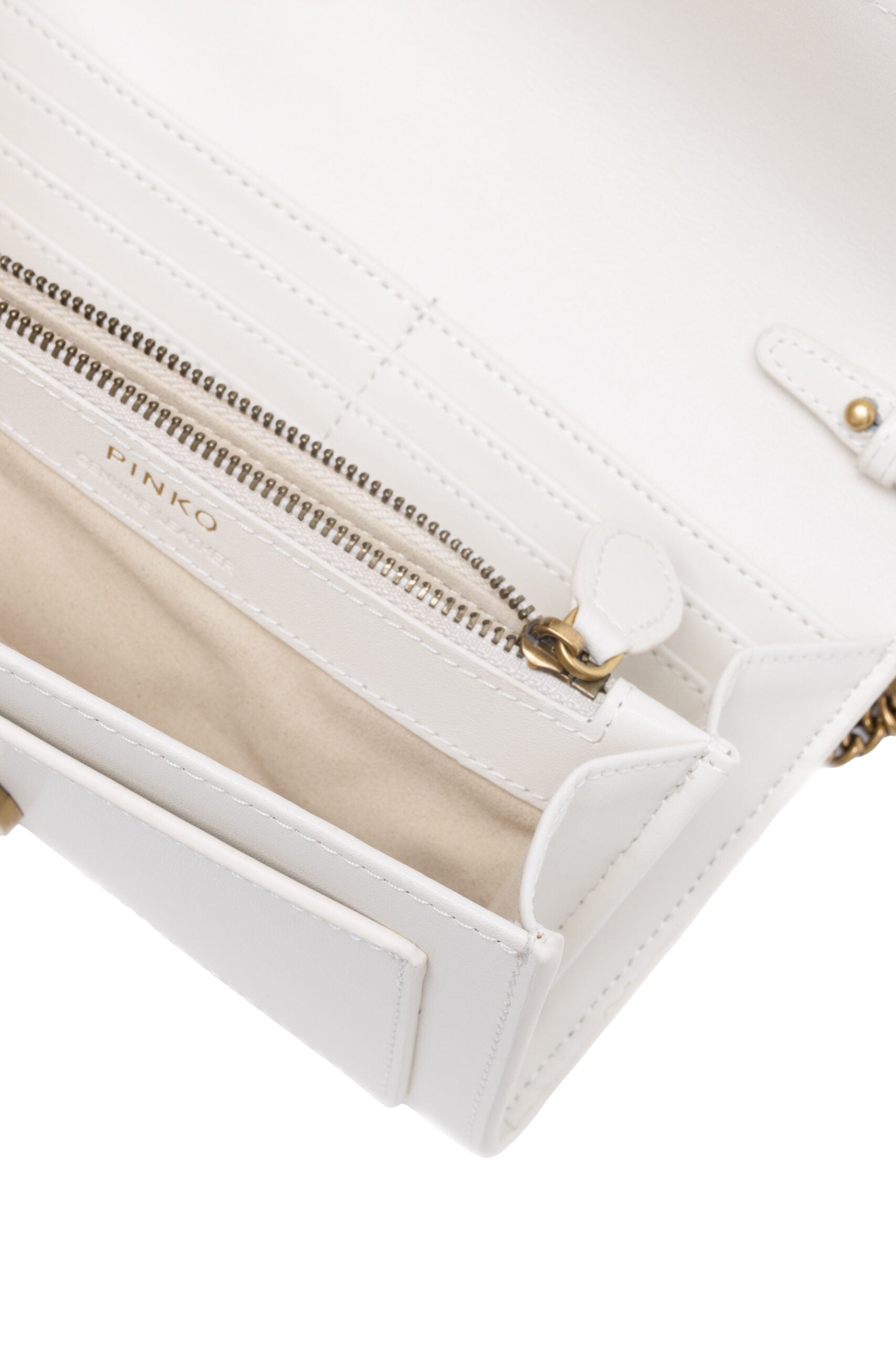 PINKO Weißes Leder One Simply Love Mini Tasche